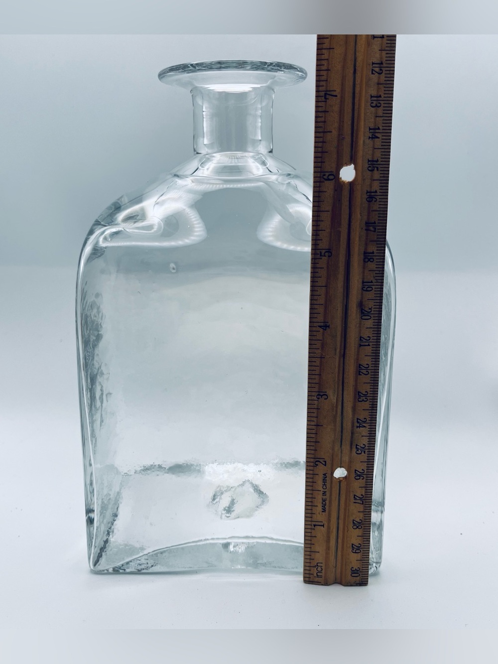 Ship Decanter PAIRPOINT Hand Blown historically prevented from tipping at sea.